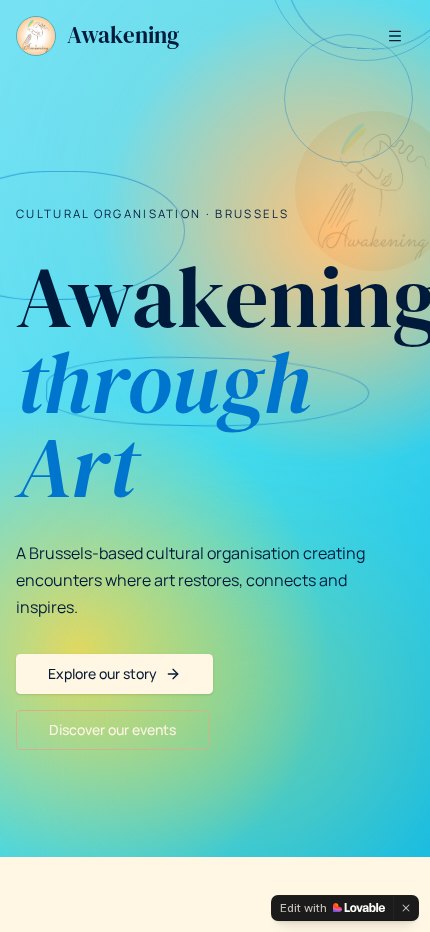 Awakening Art NGO — Version mobile