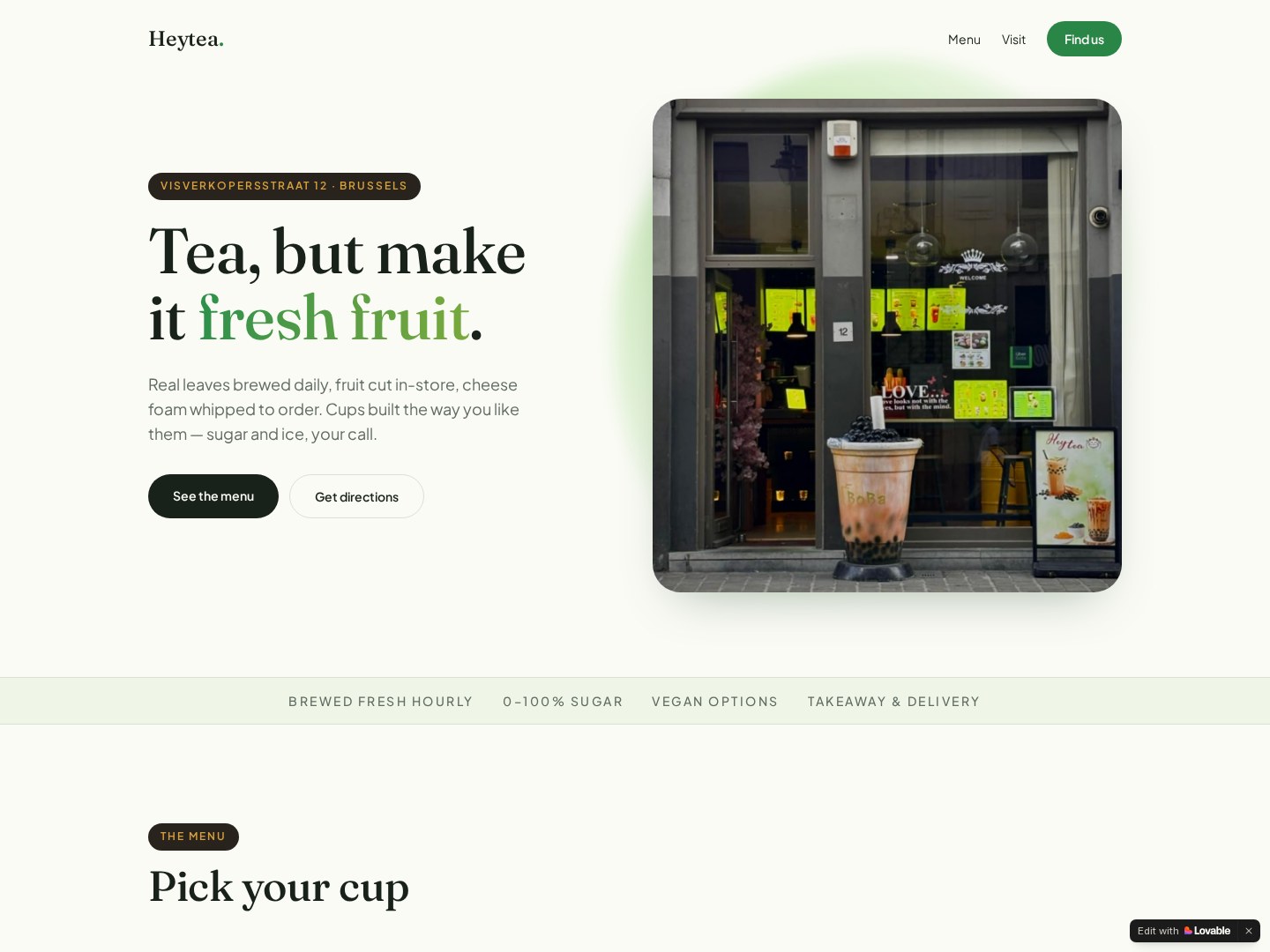 Hey Tea Boba Shop — Projets
