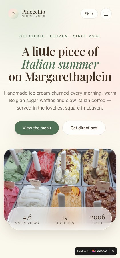 Pinocchio Waffles and Ice Cream 1 — Version mobile