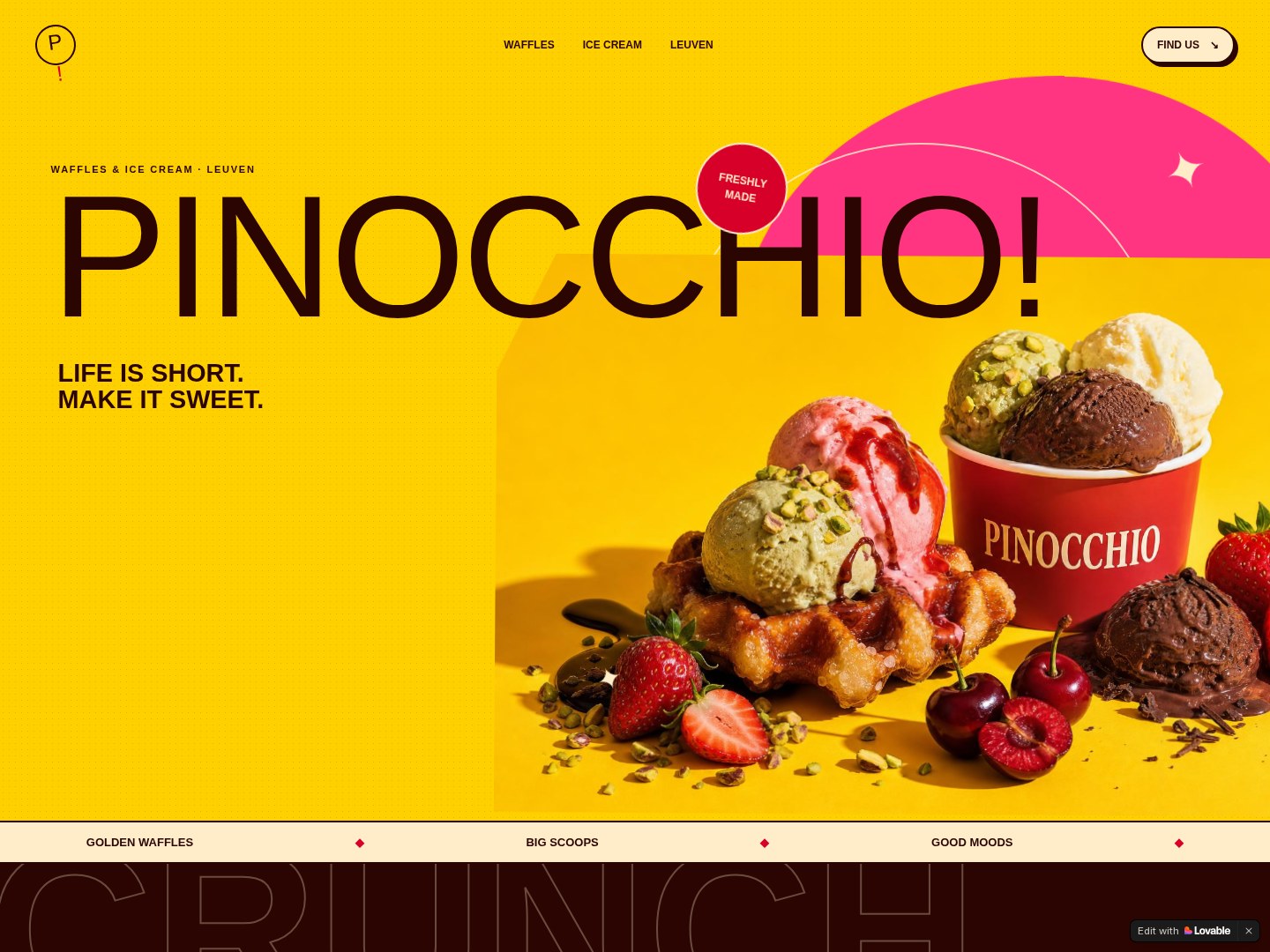 Pinocchio Waffles and Ice Cream 2 — Projets